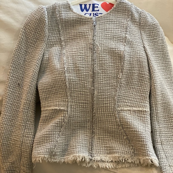 Rebecca Taylor jacket with grey/silver metallic threading tweed jacket - Picture 1 of 2